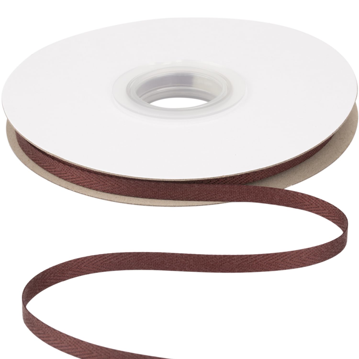 Ribbonitlux Tape Twill Ribbon 6mm x 22.5 Meters, Soft Cappuccino Herringbone Bias Tape for DIY Craft, Sewing, Gift Wrapping, and Home Decor