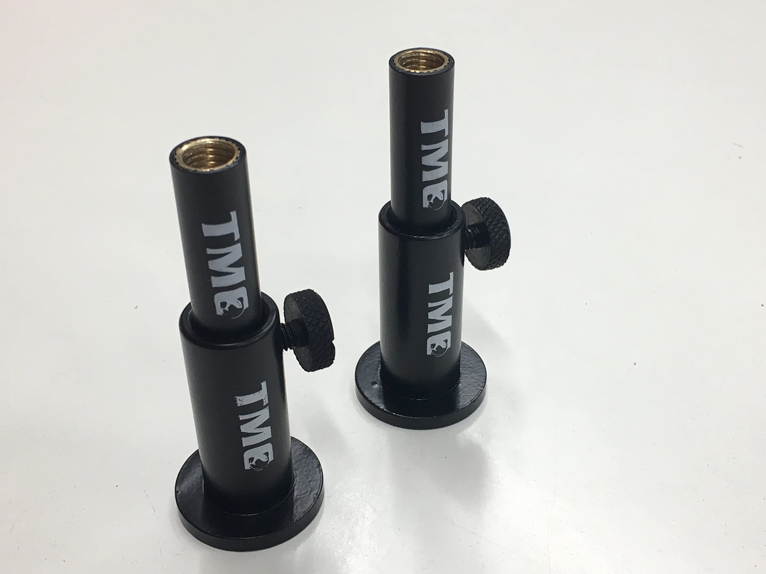 TMC 2 x Anodized Aluminium Stage stands with locking nuts, with 2 x 3 inch inserts. Carp