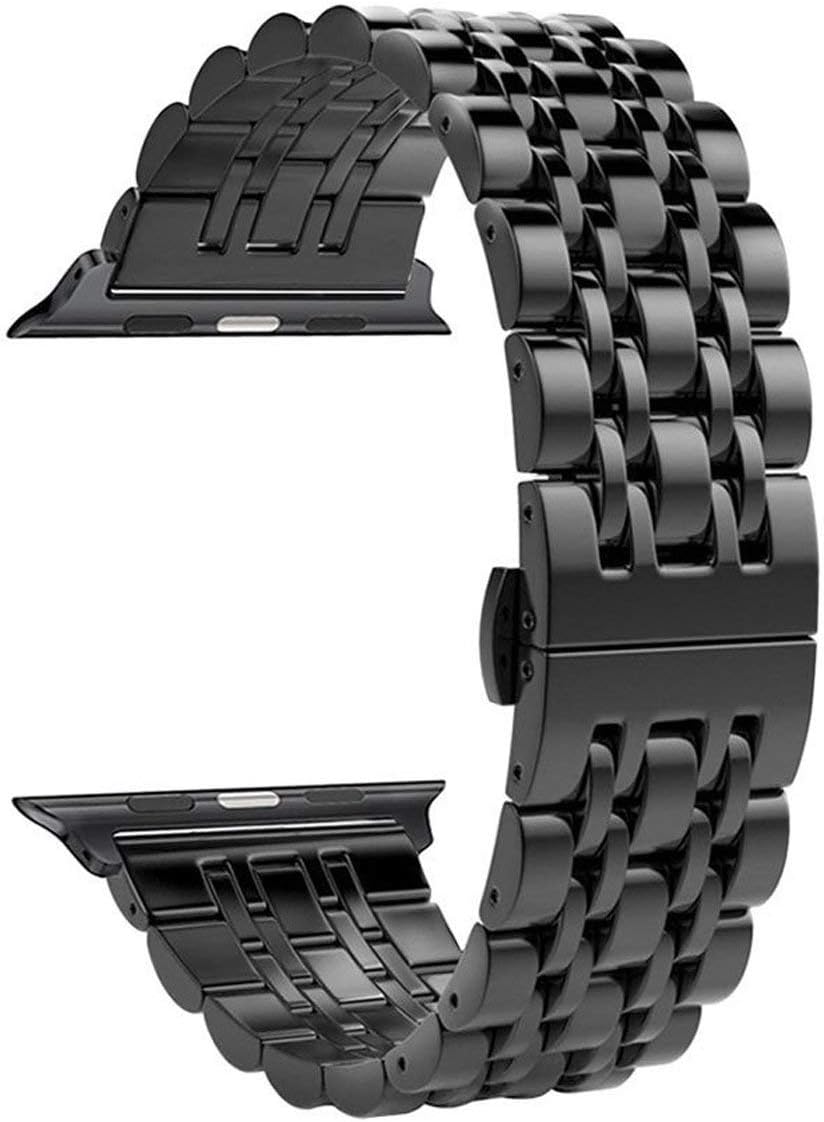ImmSss Band Compatible for Apple Watch Series 5 4 40mm 44mm / Series 3 2 1 38mm 42mm for Women Men,Stainless Steel Band for Iwatch Replacement Strap