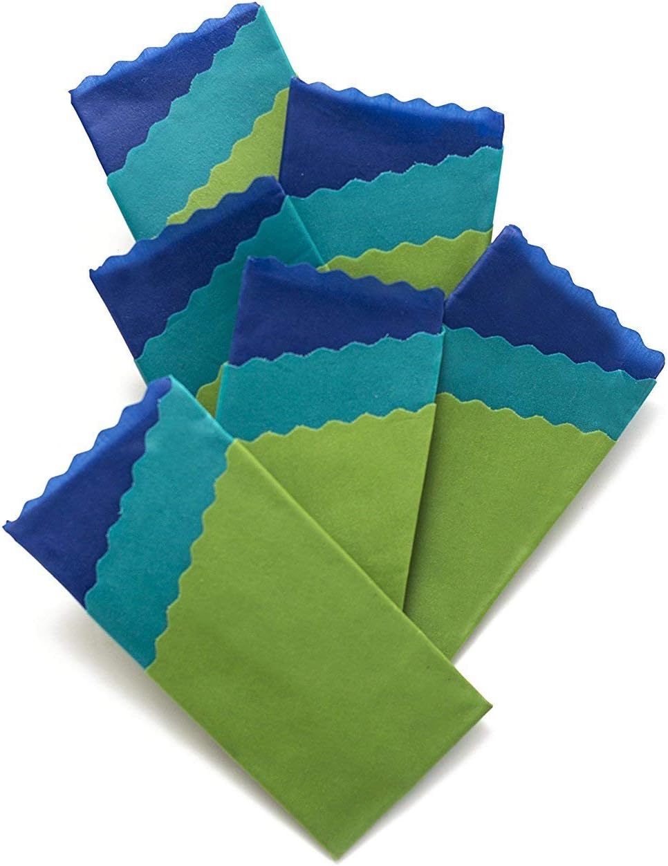 etee Beeswax Food Wraps, Organic Biodegradable and Reusable Alternative to Plastic Wrap, Ziptop Bags and Storage Containers, Each Set Has 1 Small, 1 Medium, 1 Large Wrap, 6 Pack (18 Wraps)