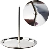 ZCYKJ BBQ Vertical Skewer Stainless Steel Spit Grill Chicken Rack 21x19.8cm view 4