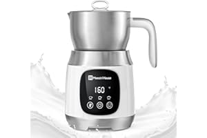 Maestri House Milk Frother, 21OZ Variable Temp and Froth Thickness Milk Frother and Steamer, Smart Touch Control Milk Warmer, Dishwasher Safe, Memory Function for Latte Cappuccino Hot Chocolate