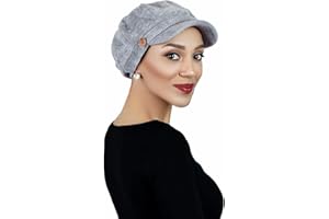 HATS SCARVES & MORE Newsboy Cap for Women Cancer Headwear Chemo Hat Ladies Head Coverings Tweed Corduroy Chenille