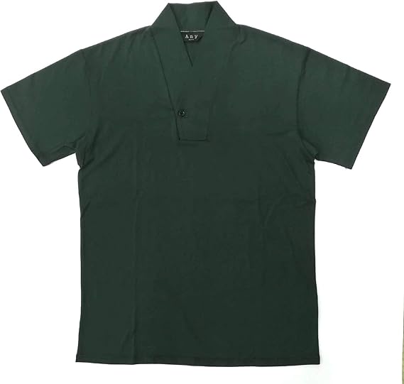 Amazon グリーン 半襦袢 男 和装下着 インナー Tシャツ メンズ 衿付き 肌襦袢 肌着 浴衣 着物 甚平 作務衣 甚平 通販