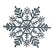 Northlight Club Pack of 24 Baby Blue Glitter Snowflake Christmas Ornaments 4