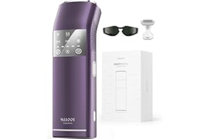 SALLOOT IPL Laser Hair Removal for Women and Men, 2 Lights, 2℃, 16.6 cm² Sapphire Ice Cooling for Sensitive Skin, 4-Pulse Mode for Ingrown Hair, Bikini, Face, Body Permanent Epilator Home Hair Removal Device