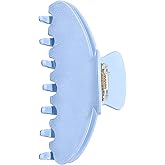 OideGuiing Durable Acetate Hair Clips - 4-Inch Sequin Blue Claw Clips for Fine and Thick Hair (Sequin Blue)