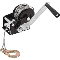 thumbnail image 2 of Hand Winch Treuil Manuel 800lbs Capacity Heavy Duty , Crank Strap Winch Rope 2 of 11