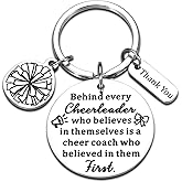 Valentine Gift for Cheerleader Gifts Cheer Coach Gift Coach Keychain Thank You Gifts Cheerleading Gifts Appreciation Gifts for Cheer Coach Mentor Leader Retirement Gifts for Cheer Coach