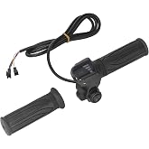 Kuuleyn Twist Throttle, Throttle Grip with LED Display, 1 Pair Electric Bike Throttle Grip Rubber Twist Throttle Grips with LED Battery Display for Electric Bicycle Scooter