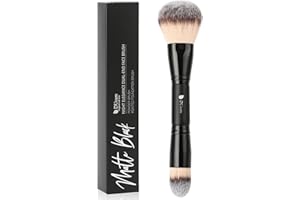 DUcare Powder Brush Foundation Brushes Double Ended Blush Setting Brush for Rounded Taperd Liquid, Cream, Powder,Blending, Buffing