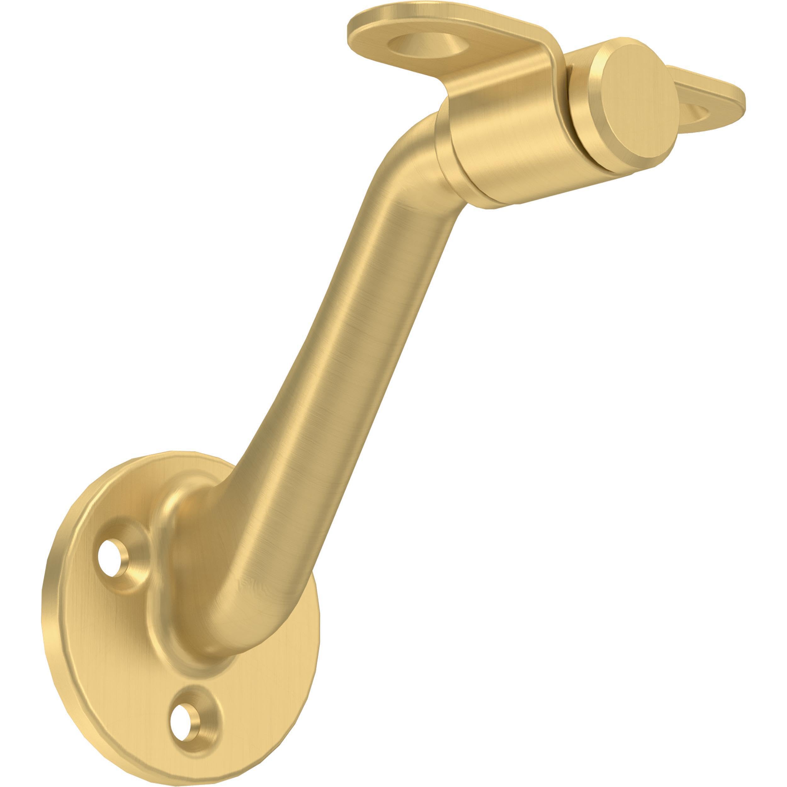 Photo 1 of Franklin Brass Bar 3 in. (76 mm) Handrail Bracket in Modern Gold (4-Pack), B47249D-117-C
