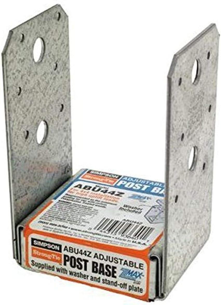 Simpson Strong Tie ABU44Z ZMAX Galvanized 16Gauge 4x4 Adjustable Post Base 12per Box Amazon
