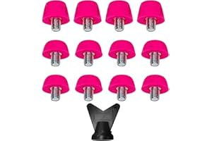 Nyutcwe Plastic Studs for Soccer Cleats, 12Pcs Screw On Football Cleats with Wrench, Replacement Soccer for Field (7mm & 10mm