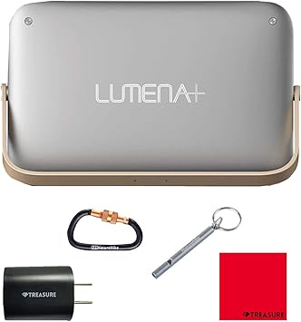 Amazon 正規品 ルーメナープラス Lumena Ledランタン ルーメナー Lumena Plus コンパクト 充電式 キャンプ アウトドア モバイルバッテリー 1800ルーメン セット品 スペースグレイ ノーブランド品 ランタン