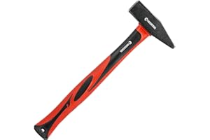 INTERTOOL Sheet Metal Hammer 1.8 lbs / 800 g / 28 oz., Blacksmith, Cross Peen, Forging, Engineers, Machinist, 14” Shock Absorbing Fiberglass Handle HT08-0208