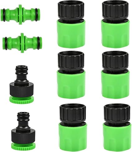 Qloun 10pcs Connecteurs Rapides Pour Tuyau D Arrosage De Jardin Raccorder 2 Connecteurs Males Doubles 6 Tuyaux Rapides 2 Connecteurs Pour Tuyaux Pour Robinets Avec Filetage Amazon Fr Jardin