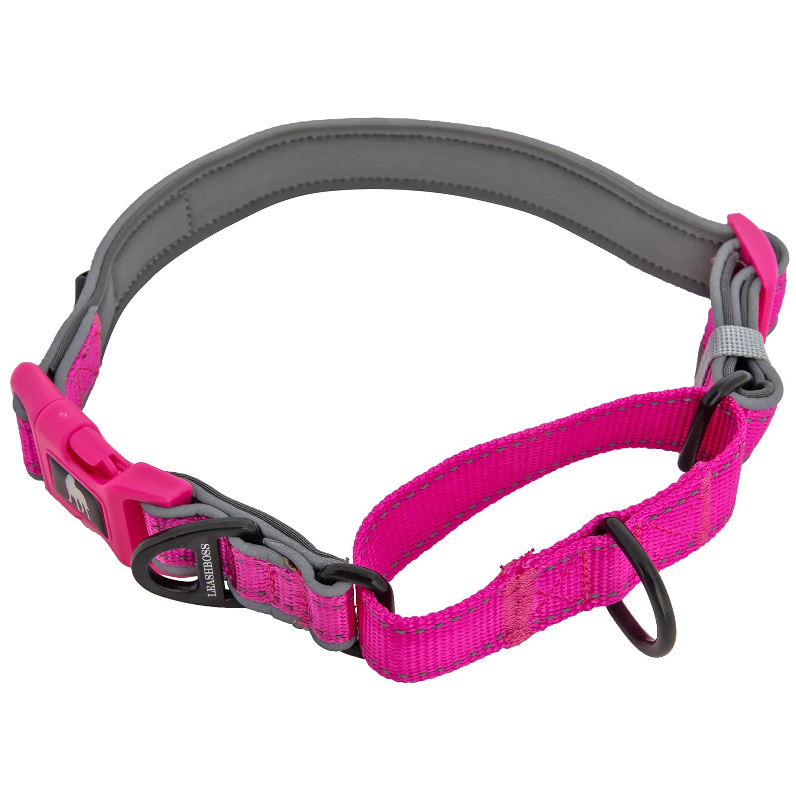 Photo 1 of Leashboss Martingale Collar for Dogs | Reflective Nylon Dog Collar for Large Dogs, Medium and Small Dogs | No Pull Pet Training Collar Small | Quick Release Buckle, Adjustable Pet Collar