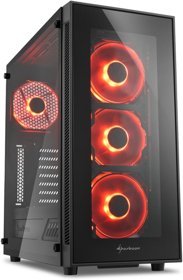 Sharkoon TG5 Glass RED, 4044951020560