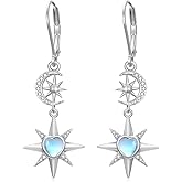 Dorunmo Mountain/Tulip/Dragonfly/Bee Earrings 925 Sterling Silver Natural Abalone Shell Dangle Drop Earrings Jewelry Gifts for Women