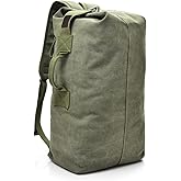 DLXARSOT Military Tactical Backpack Large Capacity Travel Climbing Bag Duffel Bag Top Load Double Strap Canvas Backpack