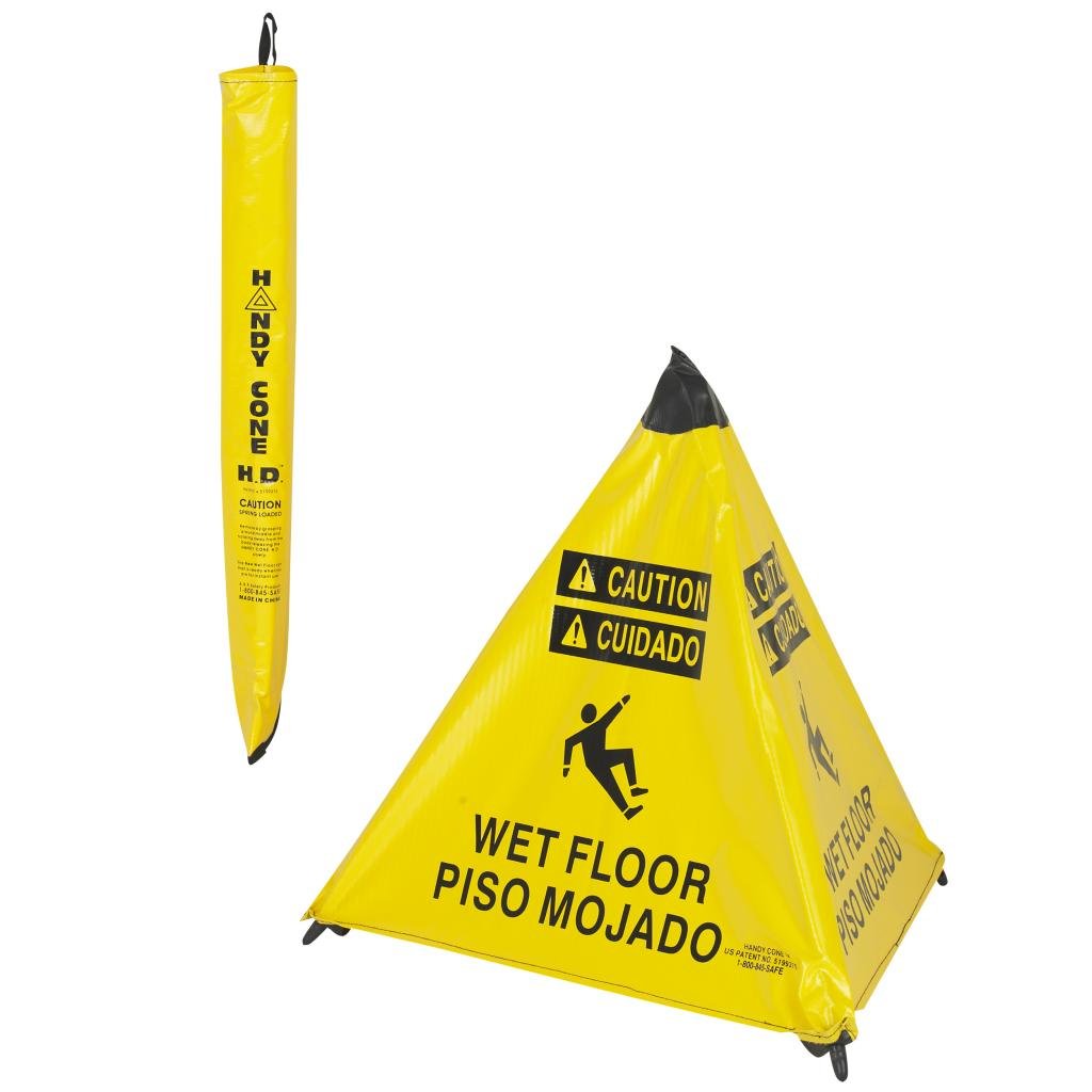 Handy Cone 18hd014 Heavy Duty Caution Wet Floor English Spanish 18