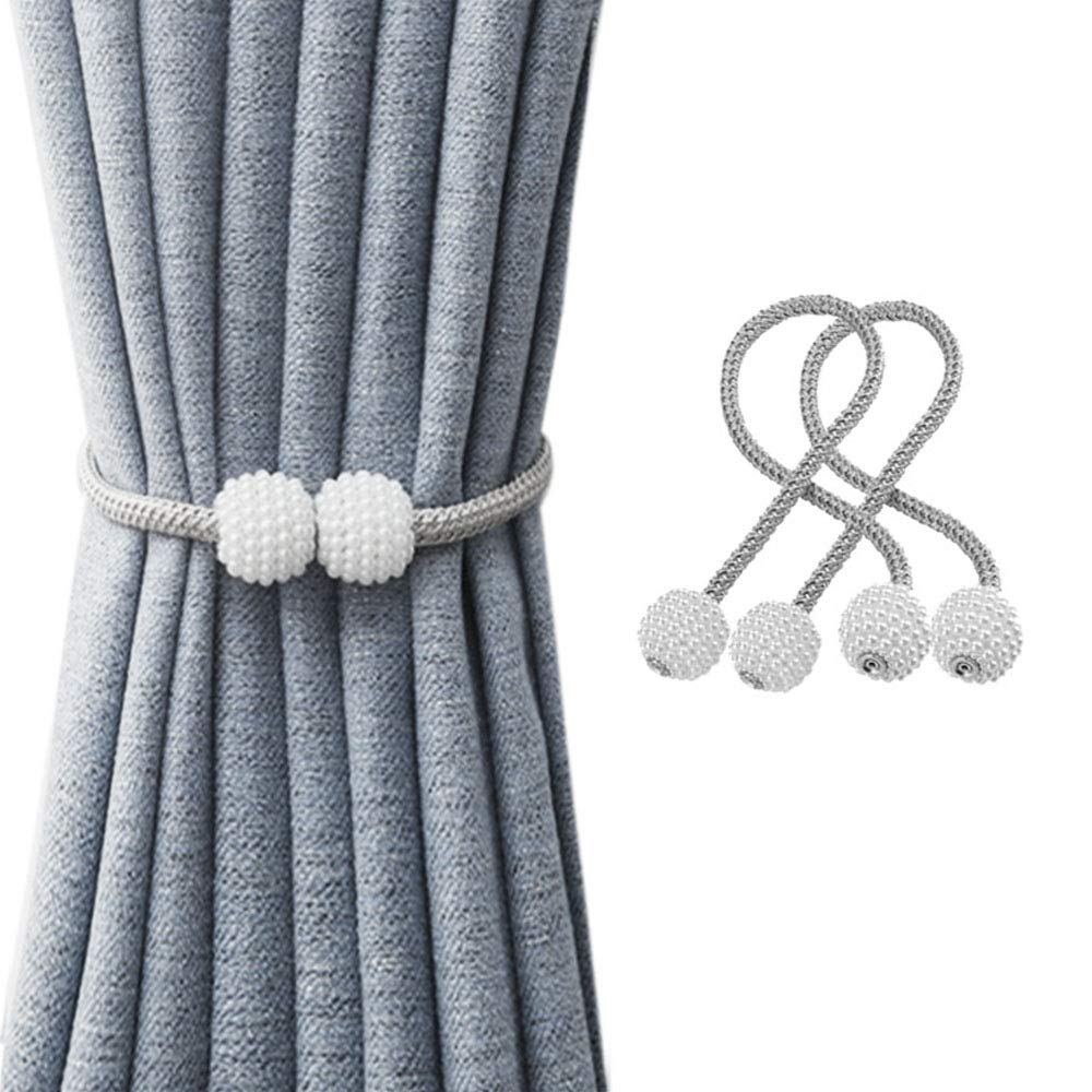 SUOXU Magnetic Curtain Tiebacks, 2pcs Curtain Tie Backs Curtain Clips Rope Holdbacks Curtain Holder Buckles For Home Office hotel Window Decorative Curtains Accessorie