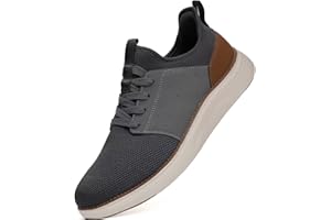 YOLARK Men Casual Dress Shoes Fashion Sneakers Lightweight Breathable Laceless Walking Shoes Gym Tennis Athletic