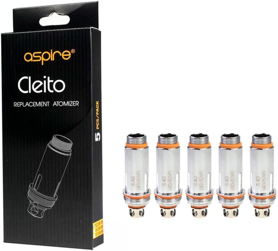 Authentic Aspire Cleito Coils 0.4 Ohm/40w-60w 1 Pack of 5 Replacement Coils