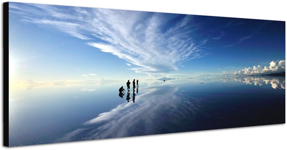 Canvas Picture Wall Image Bolivia Salar de Uyuni Salt pan Reflection