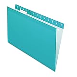 Pendaflex Hanging File Folders, Legal Size, Aqua