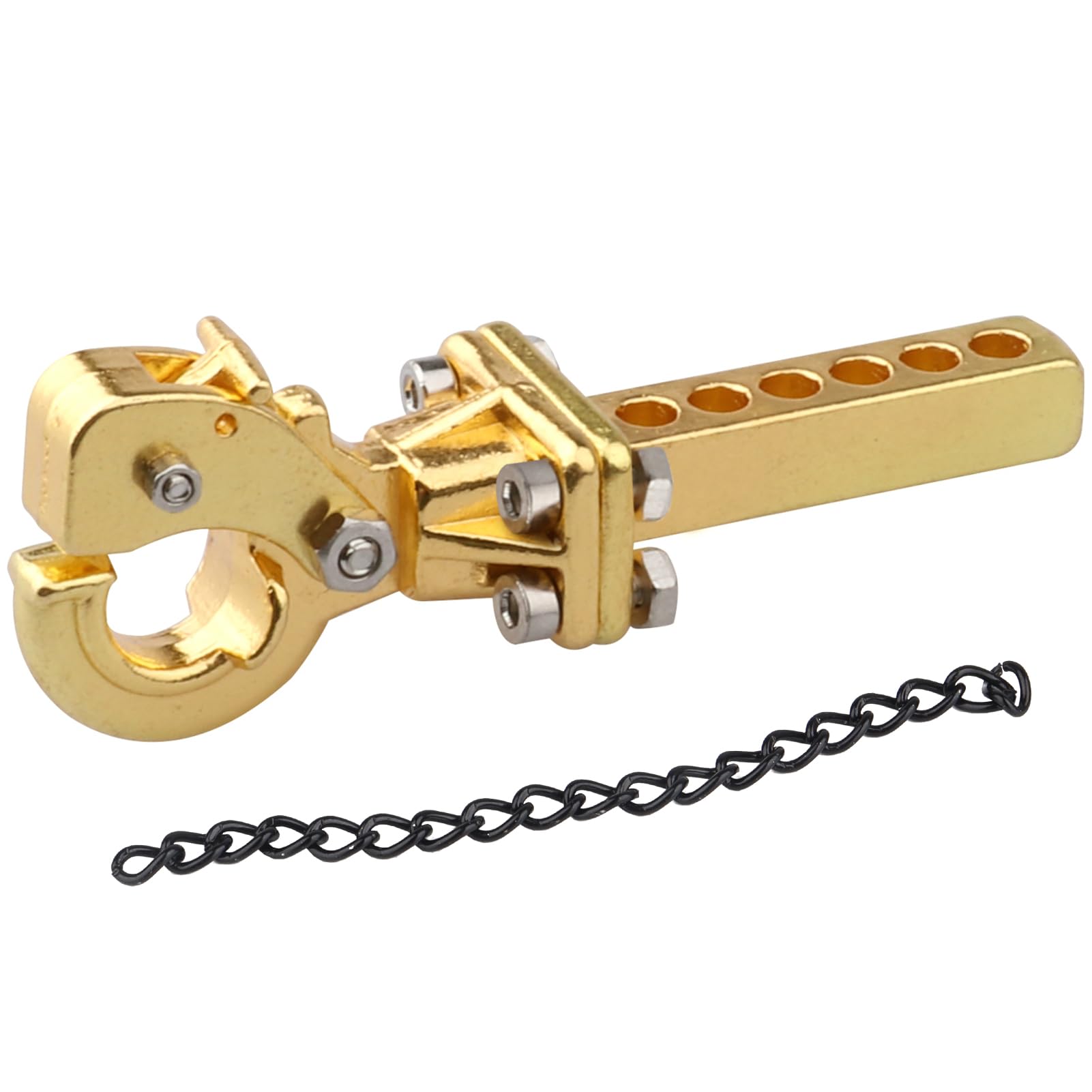 HobbyPark Metal Scale Trailer Hitch Tow Hook Drop Hitch Receiver for 1/10 RC Crawler Traxxas TRX4 Axial SCX10 Rear Bumper Parts (Gold)