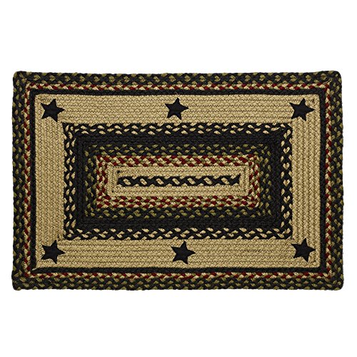 IHF Rugs Tartan Star Rectangle Braided Rug 5x8 Kitchen