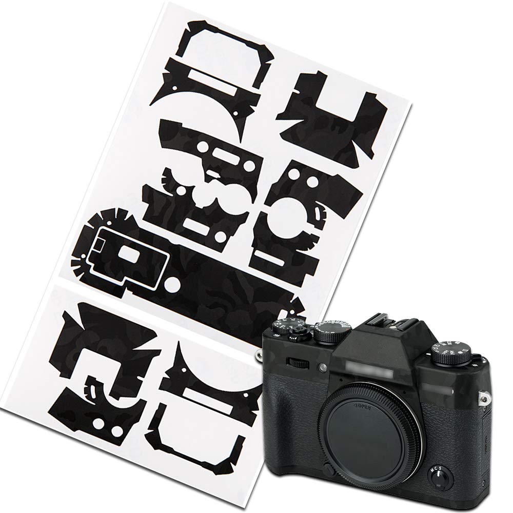 Camera Skin Sticker Protective for Fujifilm X-T30 DSLR Camera Body Wrap Cover - 3M Stickers Guard Film Anti-Scratch Camouflage Shadow Black Decals