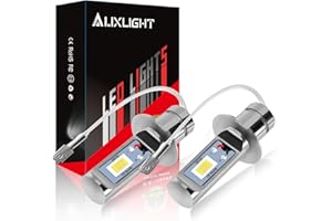 AUXLIGHT H3 LED Fog Light DRL Bulbs, 3000 Lumens Extremely Bright Bulbs Replacement for Cars, Trucks, 6000K Xenon White
