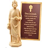 St Joseph House Selling Statue Kit USA Made with Double Sided Prayer Card | Catholic Faith-Based Traditional Real Estate Saint Figurine, Includes Burial Instructions, Devotional Blessing Novena