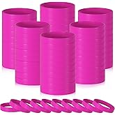 CHRORINE 100 Pcs Plain Silicone Wristbands Bulk Blank Rubber Bracelets Unisex Party Game Supplies