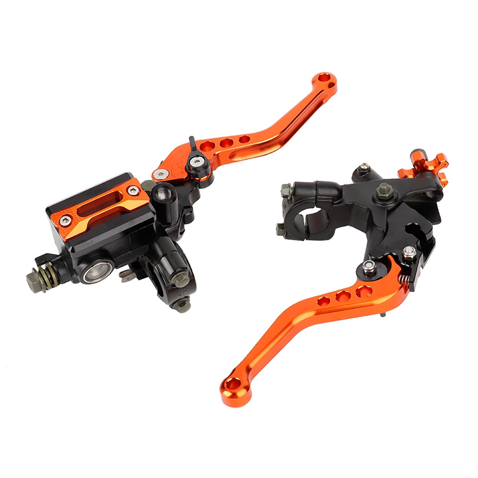 Syrisora Master Cylinder Levers 1 Pair 7/8 (22mm) Universal Motorcycle Brake Clutch Master Cylinder Reservoir Levers (Orange)