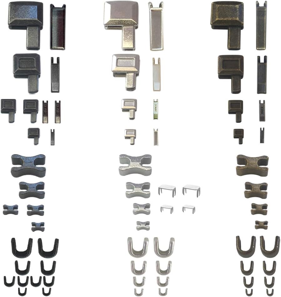 Zipper Repair Kit Metal Retainer Insertion Pin Zipper Top/Bottom Stop