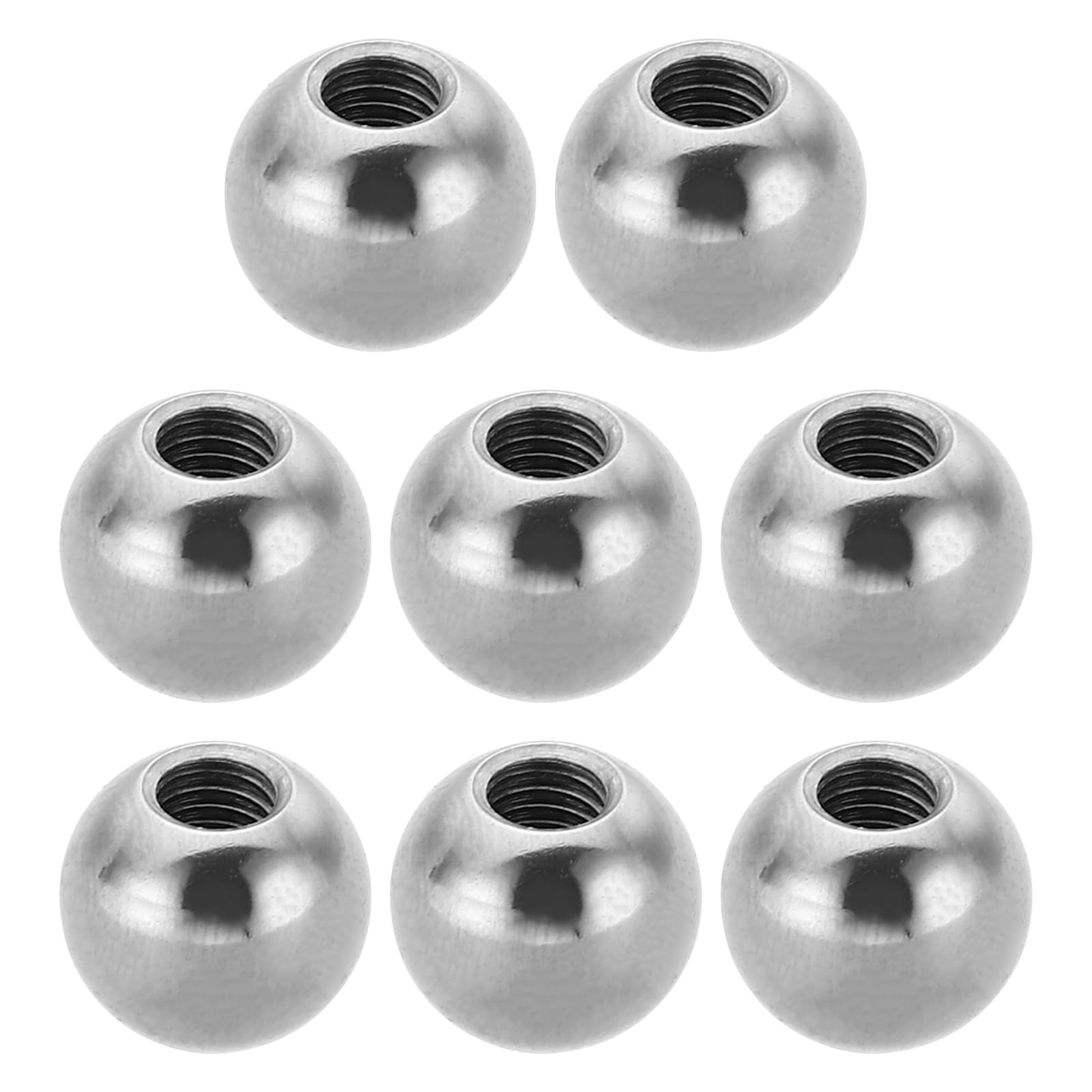 PATIKIL M5x12mm Ball Nuts Knob, 8 Pcs Female Thread 304 Stainless Steel Round Blind Hole Screw Cap Cover for Lighting Machinery DIY Decoration, Silver — image 1
