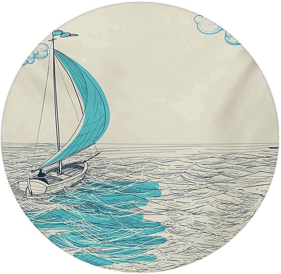 LCGGDB Nautical 3D Vinyl Stained Glass Film,Sailing Boat Reflection