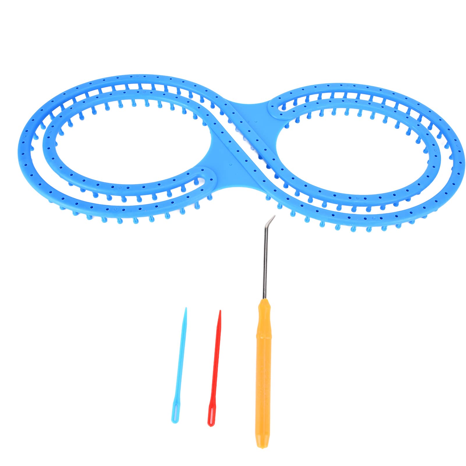 Knitting Loom, 8 Shape Plastic Blue Loom Kit Durable Sturdy Practical Convenient for Blanket Craft for Scarf Craft for Socks Craft