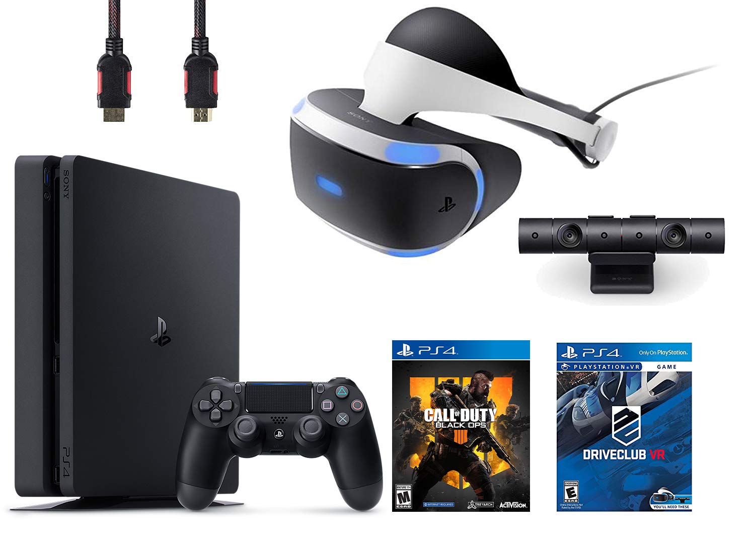 Amazon Com Playstation Vr Bundle 4 Items Vr Headset Playstation Camera Playstation 4 Call Of Duty Black Ops Iii Vr Game Disc Psvr Driveclub Video Games