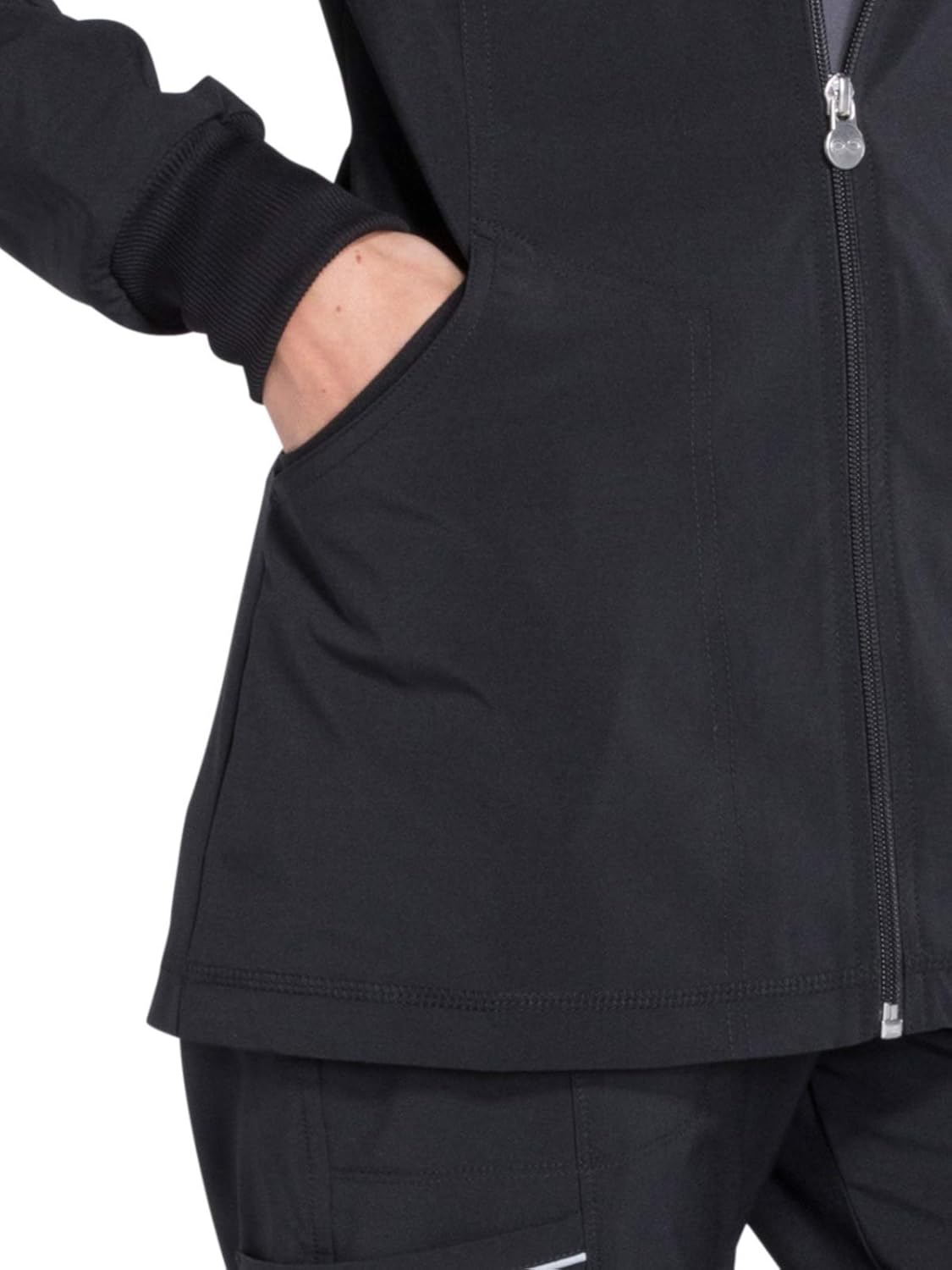 CHEROKEE Infinity Zip Front Warm-Up Scrub Jacket: Clothing