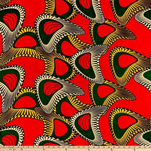 Shawn Pahwa African Print Mpendulo Orange/Yellow MULTI-COLOR, Fabric by the Yard