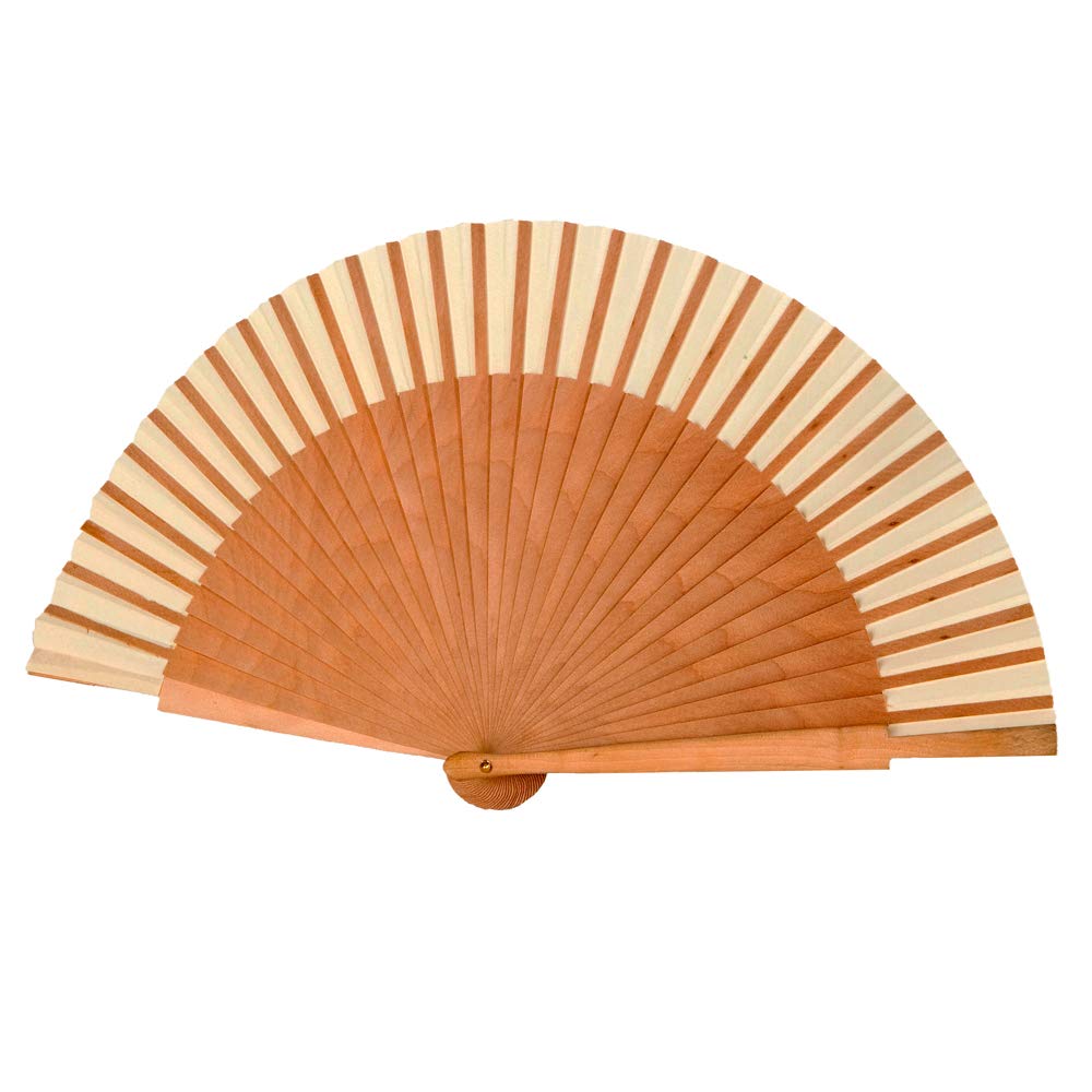 Mopec W193.23 Fan Natural Wood and Ivory Fabric, 23 cm, Pack of 6