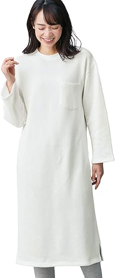Amazon Co Jp Angeliebe エンジェリーベ 産後 授乳服 あったか 裏起毛 シンプル ワンピース 授乳口付 長袖 服 ファッション小物