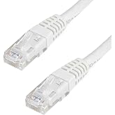 StarTech 6ft CAT6 Ethernet Cable - White CAT 6 Gigabit Ethernet Wire -250Mhz 100W PoE RJ45 UTP Molded Network Patch Cord with Strain Relief (C6PATCH6WH)
