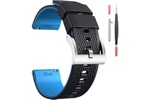 HEMSUT H Hemsut Silicone Watch Bands, 18mm 20mm 22mm Quick Release Rubber Watch Strap for Men Women Soft Replacement, 10 Colors for Choose