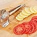 Multiuse Tomato Slicer Lemon Cutter Handheld Round Fruits Tongs Stainless Steel Onion Holder Firm Grip Durable Safe Kitchen Slicing Shredding Potatoes Round Fruits Vegetables Tools Kitchen Cutting Aid